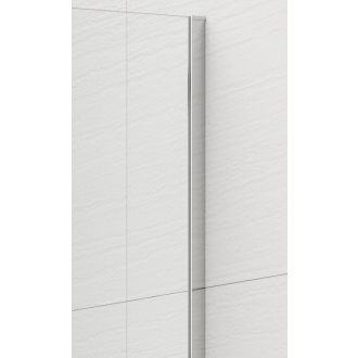 ESCA CHROME jednodielna sprchová zástena na inštaláciu k stene, sklo Flute, 700 mm ES1370-01