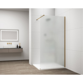 ESCA GOLD MATT sprchová zástena na inštaláciu k stene, matné sklo, 900 mm ES1190-04