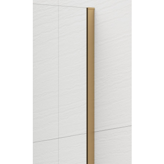 ESCA GOLD MATT sprchová zástena na inštaláciu k stene, dymové sklo, 1100 mm ES1211-04