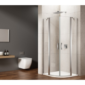 LORO štvrťkruhová sprchová zástena 900x900mm, číre sklo GN5590
