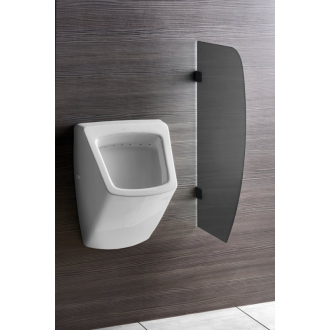 Deliaca stena medzi urinálmi 40x80 cm, tmavé sklo, čierna mat 2502-06