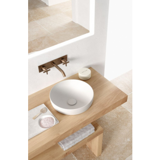 PURA keramické umývadlo na dosku, priemer 40cm, biela mat 884609