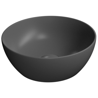 PURA keramické umývadlo na dosku, priemer 32cm, čierna mat 885426