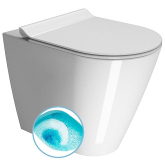 KUBE X WC misa stojaca, Swirlflush, 36x55cm, spodný/zadný odpad, biela ExtraGlaze 941011
