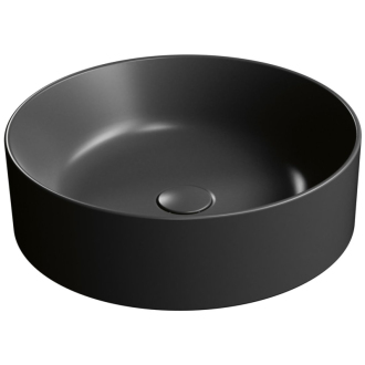 KUBE X keramické umývadlo na dosku, priemer 45cm, čierna mat 942726