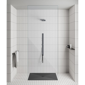 Keramická sprchová vanička, obdĺžnik 120x80x2cm, čierna mat