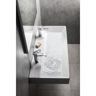 KUBE X keramické umývadlo 100x47cm, brúsená spodná hrana, 2 otvory, biela 94239211