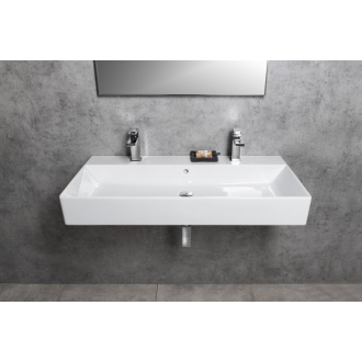 KUBE X keramické umývadlo 100x47cm, brúsená spodná hrana, 2 otvory, biela 94239211