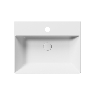 KUBE X keramické umývadlo 60x47cm, brúsená spodná hrana, biela mat 94319109