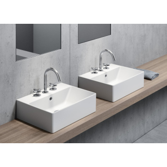 KUBE X keramické umývadlo 45x35cm, brúsená spodná hrana, biela mat 94859109