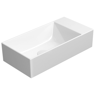 KUBE X keramické umývadlo 50x25cm, bez otvoru, pravé/ľavé, biela ExtraGlaze 94869011