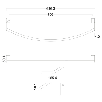 PURA čelný držiak uterákov 82cm, chróm PAPR82