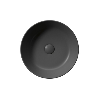 KUBE X keramické umývadlo na dosku, priemer 32cm, čierna mat 943526