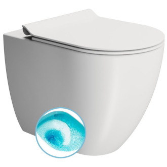 PURA WC misa stojaca, Swirlflush, 36x55cm, spodný/zadný odpad, biela dual-mat 880309