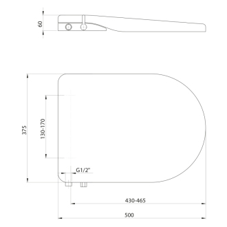 JALTA WC kombi, Rimless, s bidetovým sedadlom CLEAN STAR, spodný/zadný odpad, biela LB402-1