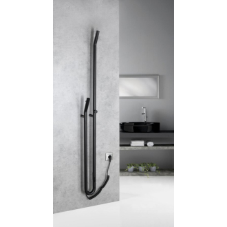 DUOPASSO elektrický sušiak uterákov s časovačom, 122x1700mm, 45 W, čierna mat ER330