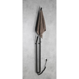 DUOPASSO elektrický sušiak uterákov s časovačom, 122x1700mm, 45 W, čierna mat ER330