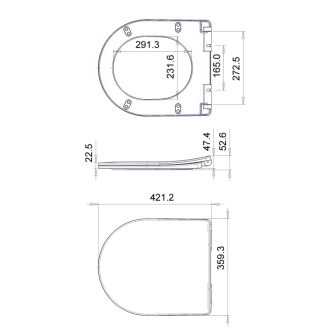 VERMET WC sedátko, Soft Close, biela VRS008