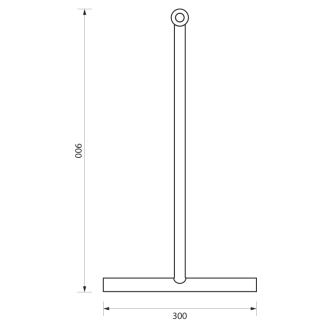 Podlahová stierka 300x890mm, čierna SQ121B
