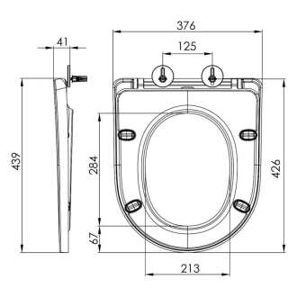 LEON WC sedátko, Slim, Soft Close, duroplast, biela 301.307.4