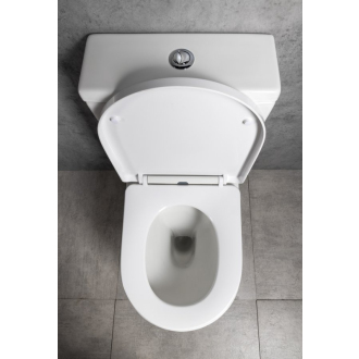 LEON RIMLESS WC kombi misa s nádržkou, spodný/zadný odpad, biela 201.437.4
