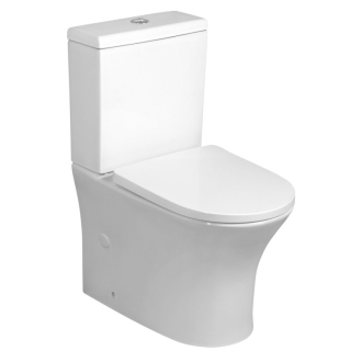 LEON RIMLESS WC kombi misa s nádržkou, spodný/zadný odpad, biela 201.437.4