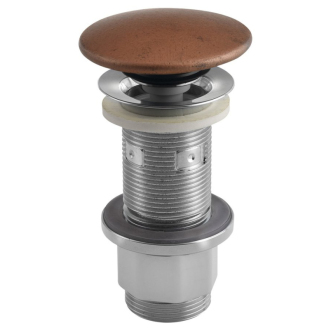 Umývadlová výpusť 5/4“, click-clack, betónová zátka, 10-80mm, meď FG920