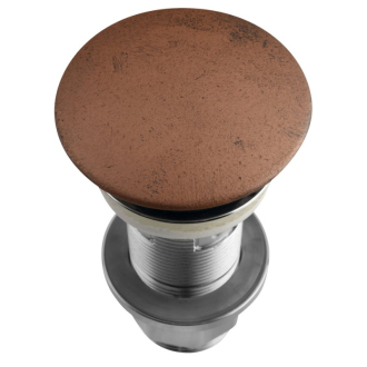 Umývadlová výpusť 5/4“, click-clack, betónová zátka, 10-80mm, meď FG920