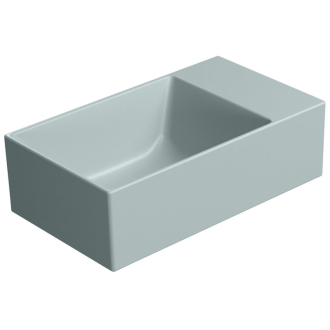 KUBE X keramické umývadlo 40x23cm, bez otvoru, pravé/ľavé, ghiaccio mat 9484015