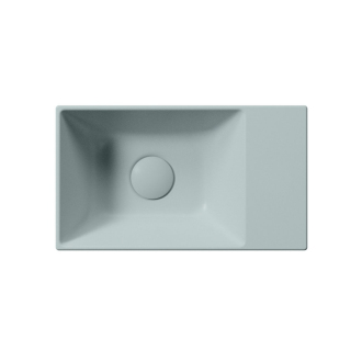 KUBE X keramické umývadlo 40x23cm, bez otvoru, pravé/ľavé, ghiaccio mat 9484015
