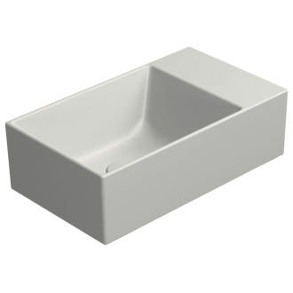 KUBE X keramické umývadlo 40x23cm, bez otvoru, pravé/ľavé, cenere mat 9484017