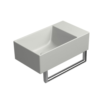 KUBE X keramické umývadlo 40x23cm, bez otvoru, pravé/ľavé, cenere mat 9484017