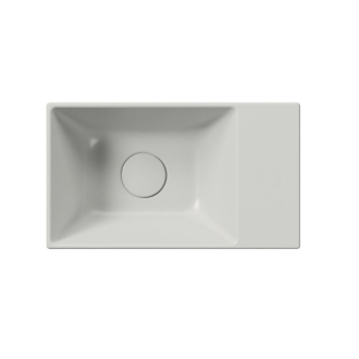 KUBE X keramické umývadlo 40x23cm, bez otvoru, pravé/ľavé, cenere mat 9484017