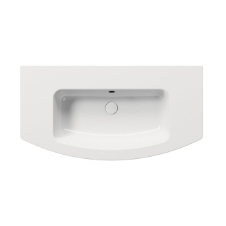 PURA keramické umývadlo Slim oblé 102x52cm, brúsená hrana, bez otvoru, biela 88259011