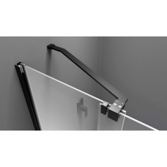 MODULAR SHOWER zástena s pojazdmi 1600 mm, čierna MS5-160B
