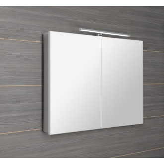 GRETA galerka s LED osvetlením, 101x70x14cm, biela mat GR100-0031