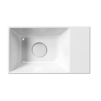 KUBE X keramické umývadlo 40x23cm, bez otvoru, pravé/ľavé, biela ExtraGlaze 94849011