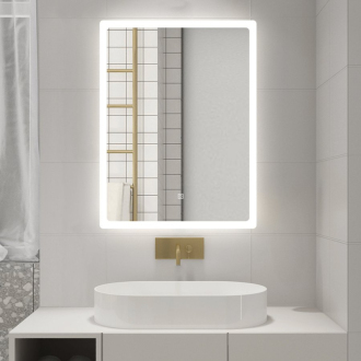 FAGO zrkadlo s LED podsvietením 60x80cm, dotykový senzor, stmievateľné FA060
