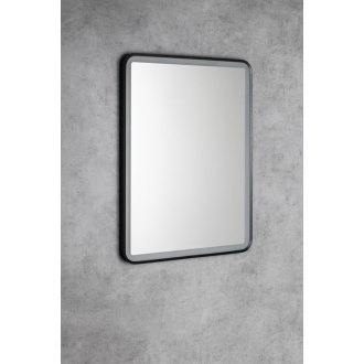 SWIDA zrkadlo s LED osvetlením 60x80cm, dotykový senzor, stmievateľné, čierna mat SW060