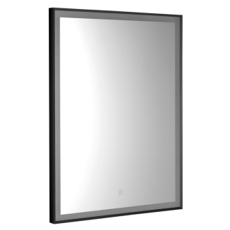 CORNA zrkadlo s LED osvetlením 60x80cm, dotykový senzor, stmievateľné, čierna mat CN060