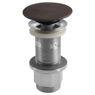 Umývadlová výpusť 5/4“, click-clack, betónová zátka, 10-80mm, tmavo hnedá FG915
