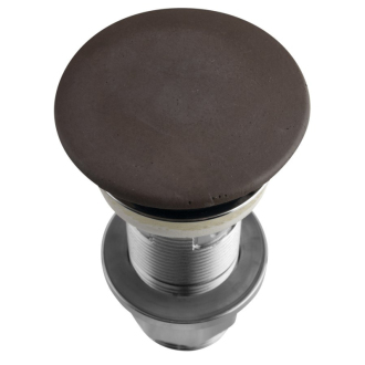 Umývadlová výpusť 5/4“, click-clack, betónová zátka, 10-80mm, tmavo hnedá FG915