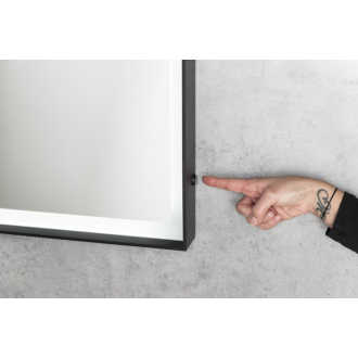SORT zrkadlo s LED osvetlením 60x80cm, senzor, 2700-6500K, čierna mat ST080S