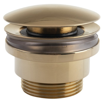 Umývadlová výpusť 5/4“, tichý click-clack, veľká zátka, 5-55mm, zlato UD425S56P