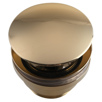 Umývadlová výpusť 5/4“, tichý click-clack, veľká zátka, 5-55mm, zlato UD425S56P