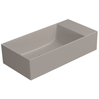 KUBE X keramické umývadlo 50x25cm, bez otvoru, pravé/ľavé, tortora mat 9486005