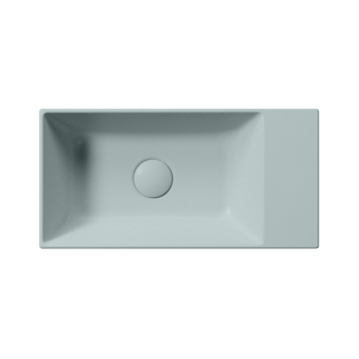 KUBE X keramické umývadlo 50x25cm, bez otvoru, pravé/ľavé, ghiaccio mat 9486015