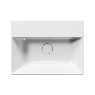 KUBE X keramické umývadlo 50x37cm, brúsená spodná hrana, bez otvoru, biela 94479011