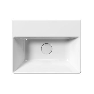 KUBE X keramické umývadlo 45x35cm, brúsená spodná hrana, bez otvoru, biela 94859011