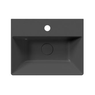 KUBE X keramické umývadlo 45x35cm, brúsená spodná hrana, čierna mat 94859126